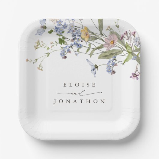 Wildblume Frühjahr Pappteller (Vorderseite)