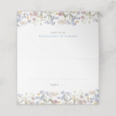 Wildblume Frühjahr Platzkarte (Außenseite Aufgefaltet)