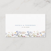 Wildblume Frühjahr Platzkarte (Rückseite)