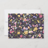 Wildblume Frühjahr RSVP Karte (Rückseite)