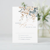 Wildblume Frühjahr RSVP Karte (Stehend Vorderseite)