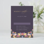 Wildblume Frühjahr RSVP Karte (Stehend Vorderseite)