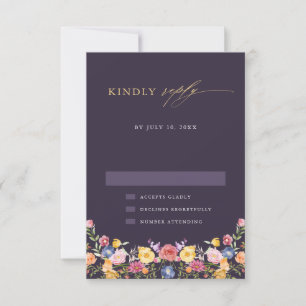 Wildblume Frühjahr RSVP Karte