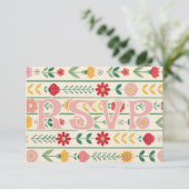 Wildblume Frühjahr RSVP Karte (Stehend Vorderseite)