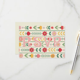 Wildblume Frühjahr RSVP Karte