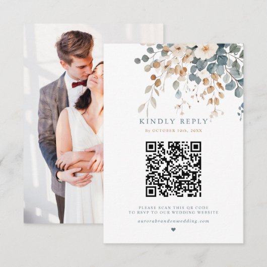 Wildblume Frühjahr RSVP Karte (Vorne/Hinten)