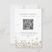 Wildblume Frühjahr RSVP Karte (Vorderseite)