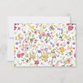 Wildblume Frühjahr RSVP Karte (Rückseite)