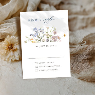 Wildblume Frühjahr RSVP Karte