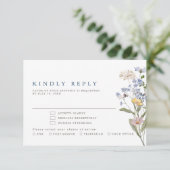 Wildblume Frühjahr RSVP Karte (Stehend Vorderseite)