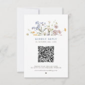 Wildblume Frühjahr RSVP Karte (Vorderseite)