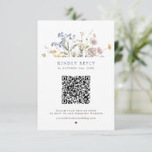 Wildblume Frühjahr RSVP Karte (Stehend Vorderseite)