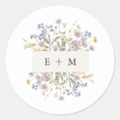 Wildblume Frühjahr Runder Aufkleber (Vorderseite)