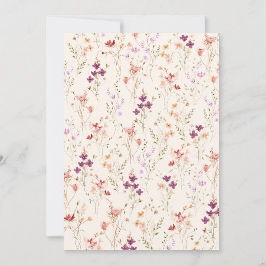 Wildblume Frühjahr Save The Date (Rückseite)