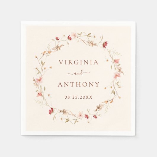 Wildblume Frühjahr Serviette (Vorderseite)