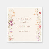 Wildblume Frühjahr Serviette (Vorderseite)