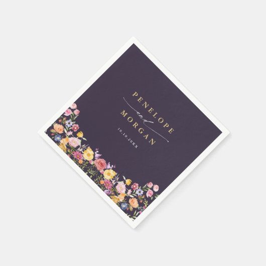 Wildblume Frühjahr Serviette (Ecke)