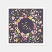 Wildblume Frühjahr Serviette (Vorderseite)