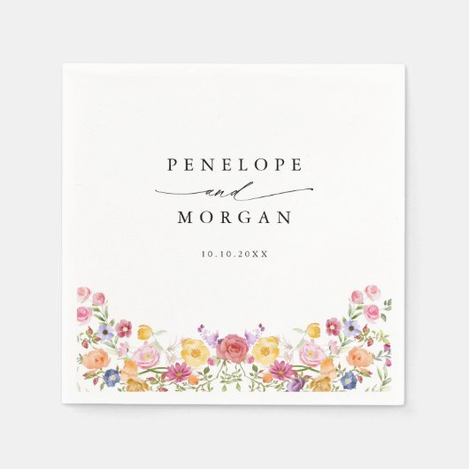 Wildblume Frühjahr Serviette (Vorderseite)