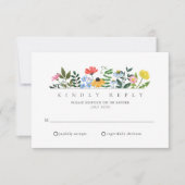 Wildblume Frühjahr Sommer Outdoor Hochzeit RSVP (Vorderseite)