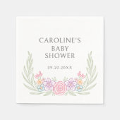 Wildblume Frühjahr Sommerblütendusche Serviette (Vorderseite)