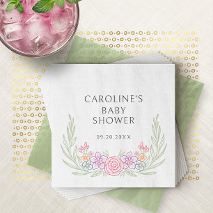 Wildblume Frühjahr Sommerblütendusche Serviette
