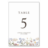 Wildblume Frühjahr Tischnummer (Rückseite)