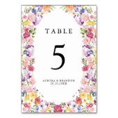 Wildblume Frühjahr Tischnummer (Rückseite)