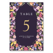 Wildblume Frühjahr Tischnummer (Rückseite)