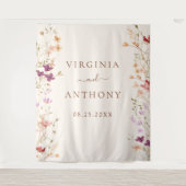 Wildblume Frühjahr Wandteppich (Vorderseite)