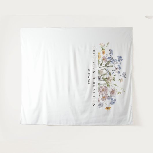 Wildblume Frühjahr Wandteppich (Vorderseite (Horizontal))