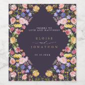 Wildblume Frühjahr Weinetikett (Einzelnes Label)