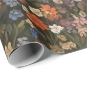 Wildblume Frühjahr Wiesen Blumengarten Grüne Geschenkpapier (Rolleneckpunkt)