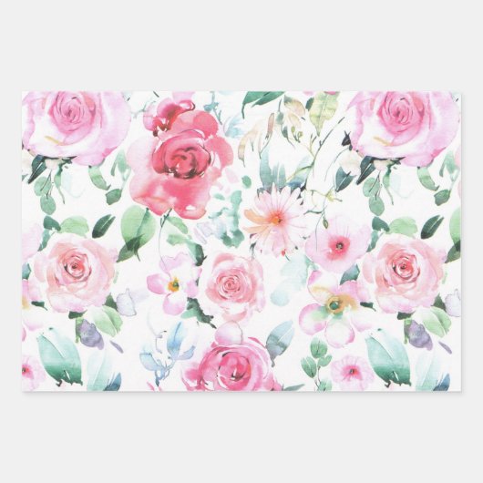 Wildblume Frühjahr Wiesen Blumengarten Grüne Geschenkpapier Set (Vorderseite 2)