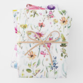 Wildblume Frühjahr Wiesen Blumengarten Grüne Geschenkpapier Set (Beispiel)