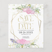 Wildblume Frühjahrsbudget Hochzeit retten Datum (Vorderseite)