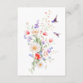 Wildblume Frühjahrsdetails Hochzeitskarte Begleitkarte (Rückseite)