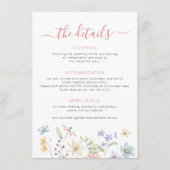 Wildblume Frühjahrsgarten Einzelheiten zur Hochzei Begleitkarte (Vorderseite)