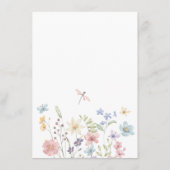 Wildblume Frühjahrsgarten Einzelheiten zur Hochzei Begleitkarte (Rückseite)