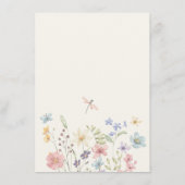 Wildblume Frühjahrsgarten Einzelheiten zur Hochzei Begleitkarte (Rückseite)