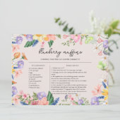 Wildblume Frühjahrskarte (Stehend Vorderseite)