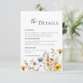 Wildblume-Frühjahrskarte RSVP Karte (Stehend Vorderseite)