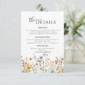 Wildblume-Frühjahrskarte RSVP Karte (Stehend Vorderseite)