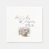 Wildblume Frühjahrsommer Hochzeit im Herbst Serviette (Vorderseite)