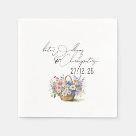 Wildblume Frühjahrsommer Hochzeit im Herbst Serviette