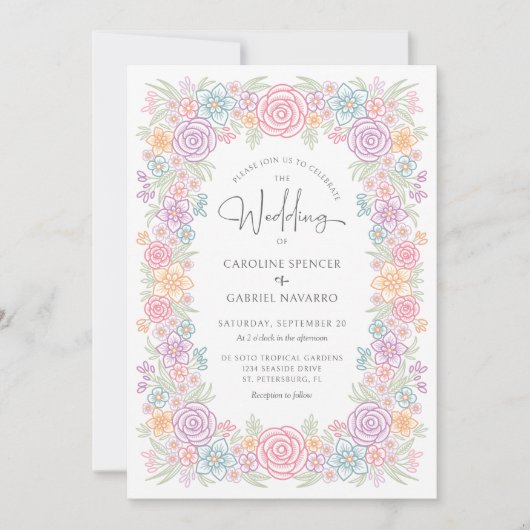 Wildblume Frühjahrssommer Einladung (Vorderseite)