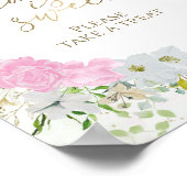 Wildblume Frühling Brautparty Liebe ist süßes Zeic Poster (Ecke)