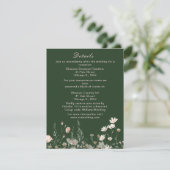 Wildblume Frühling Rosa Blumenzehen Begleitkarte (Stehend Vorderseite)