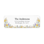 Wildblume Frühling Rücksendeadresse (Vorne)