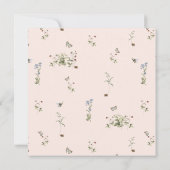 Wildblume Frühling Sommerblumentaufen Einladung (Rückseite)